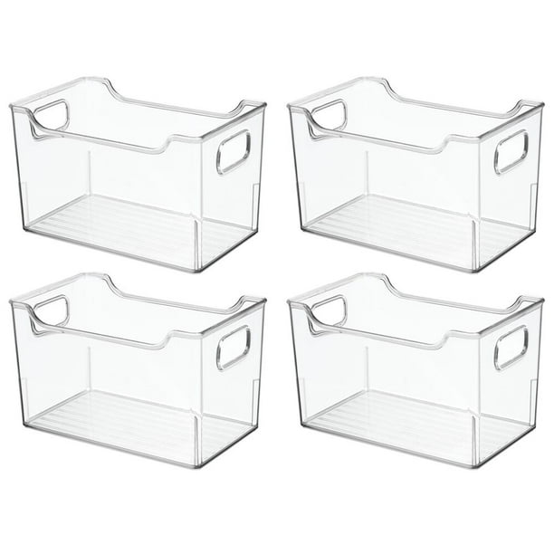 Clear for Cube Furniture mDesign Storage Organizer Bin with Handles 4 Pack Clear for Cube Furniture mDesign Storage Organizer Bin with Handles 4 Pack